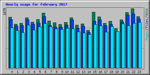 Hourly usage for February 2017