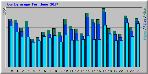 Hourly usage for June 2017