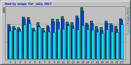 Hourly usage for July 2017