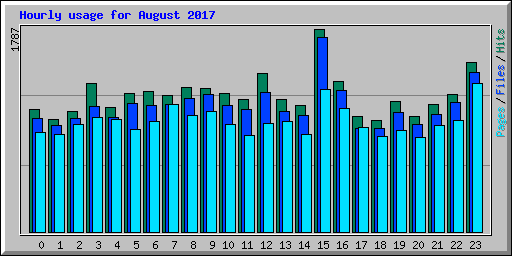Hourly usage for August 2017