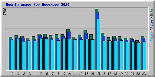 Hourly usage for November 2018