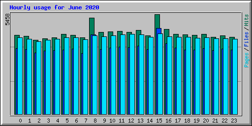 Hourly usage for June 2020